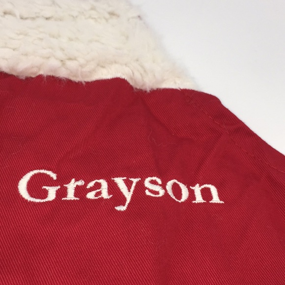 Pottery Barn Kids Christmas Apron Child’s Grayson Kitchen Baking - Picture 9 of 15